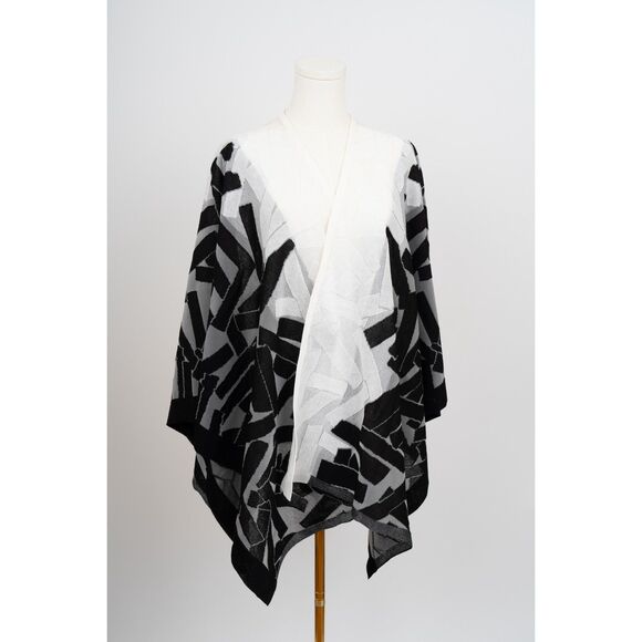 Escada Two Tone Sheer Wrap Shawl OS - Picture 1 of 3